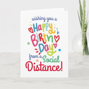 Social Distance Birthday Card