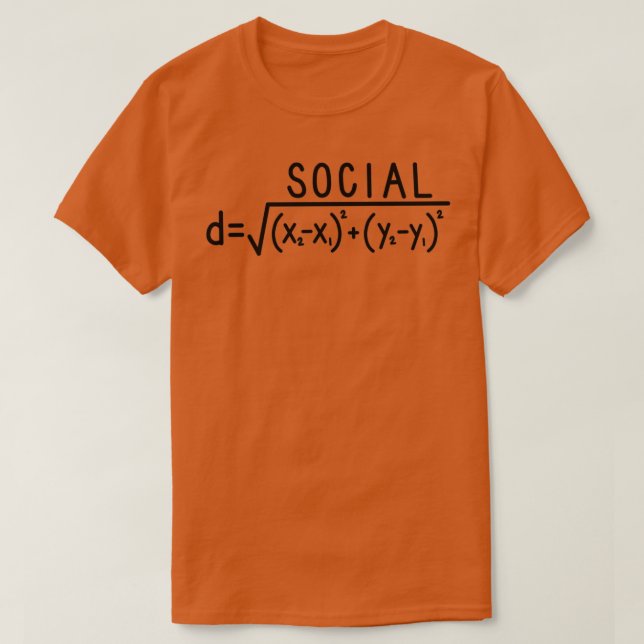 Social Distance formula Light Blue  T-Shirt (Design Front)