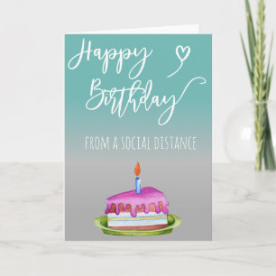 Social Distance Happy Birthday Covid-19 Card