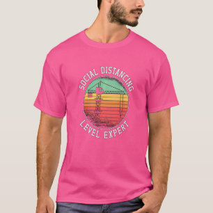 Social Distance Level Expert Crane Operator Retro T-Shirt