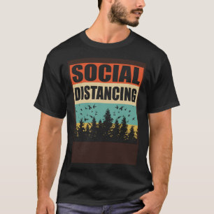 Social Distance Retro Distancing Artwork T-Shirt