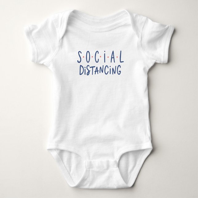 Social Distancing Baby Bodysuit (Front)
