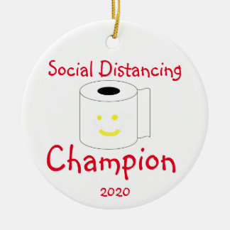 Social Distancing Champion Ceramic Tree Decoration