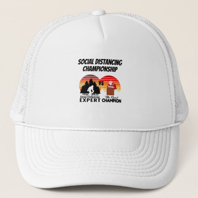 Social Distancing Championship - Yeti Trucker Hat (Front)