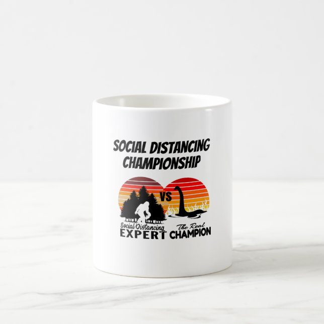 Social Distancing Championship - Yeti Vs Nessi Coffee Mug (Center)