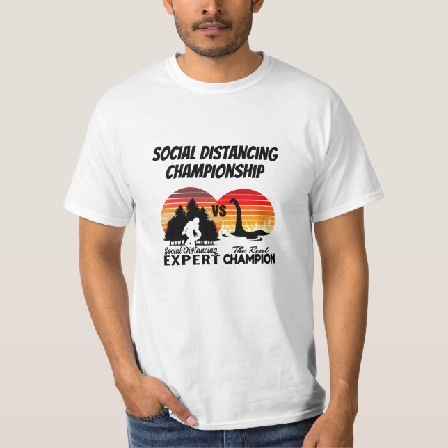 Social Distancing Championship - Yeti Vs Nessi T-Shirt (Front)