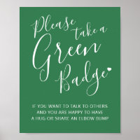 Social distancing colour green wedding instruction