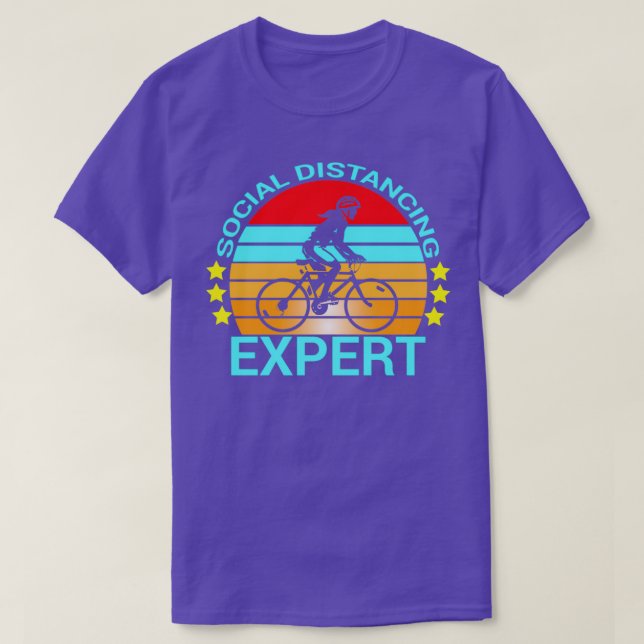 SOCIAL DISTANCING EXPERT Funny Bicycle T-Shirt (Design Front)