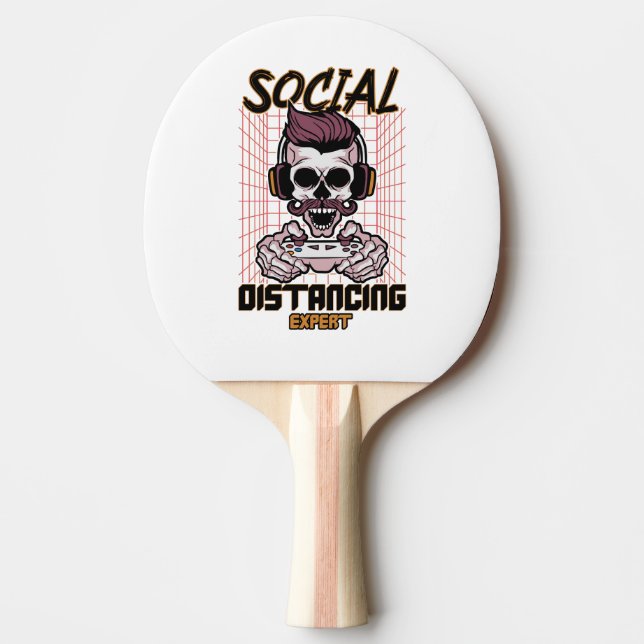 Social distancing expert gaming design ping pong paddle (Front)