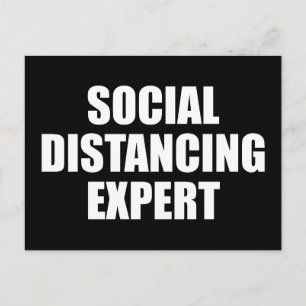 Social Distancing Expert Introvert Antisocial Flu Postcard
