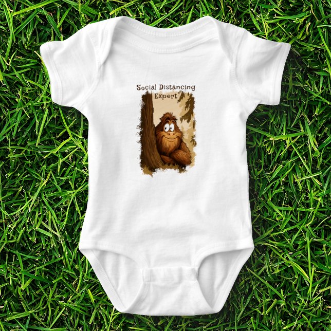 Social Distancing Expert Sasquatch Baby Bodysuit (Creator Uploaded)
