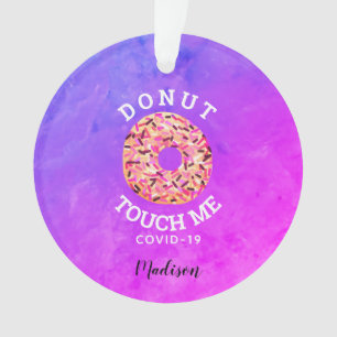 Social Distancing Funny Donut Quote Personalized Ornament