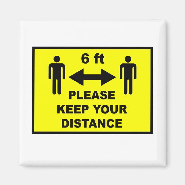 Social Distancing Magnet (Front)