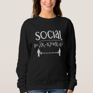 Social Distancing Math Teacher Quarantined Math Te Sweatshirt