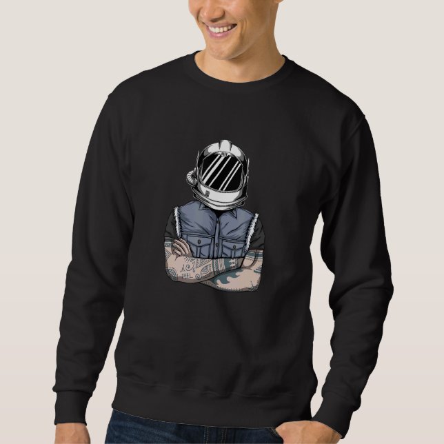 Social Distancing Motorcycle Biker This Is My Mask Sweatshirt (Front)
