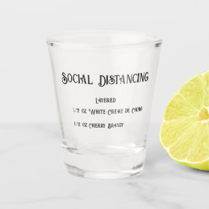 Social distancing novelty shot glass