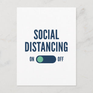 Social Distancing On Postcard