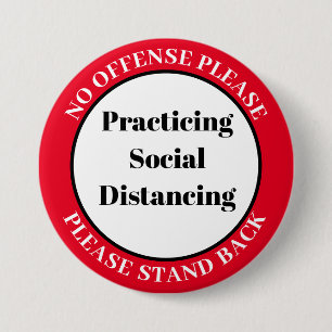 Social Distancing Please 7.5 Cm Round Badge