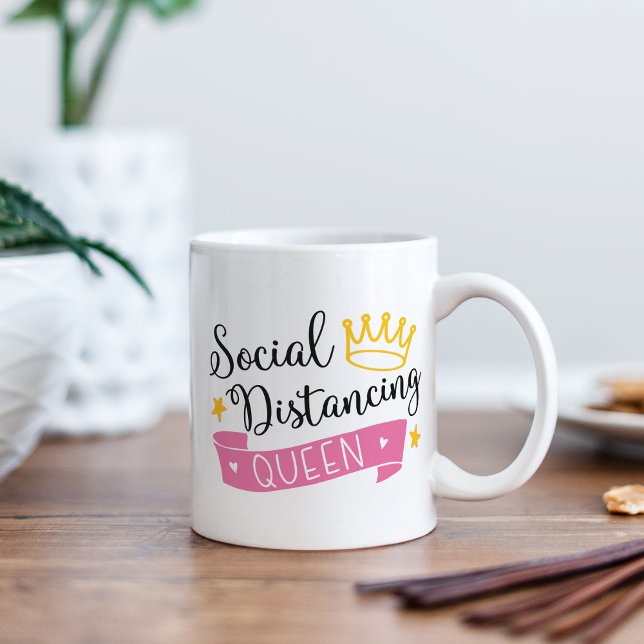 Social Distancing Queen Coffee Mug (Creator Uploaded)