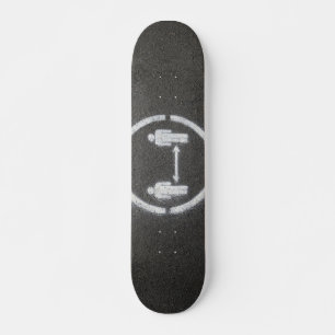 Social distancing sign skateboard