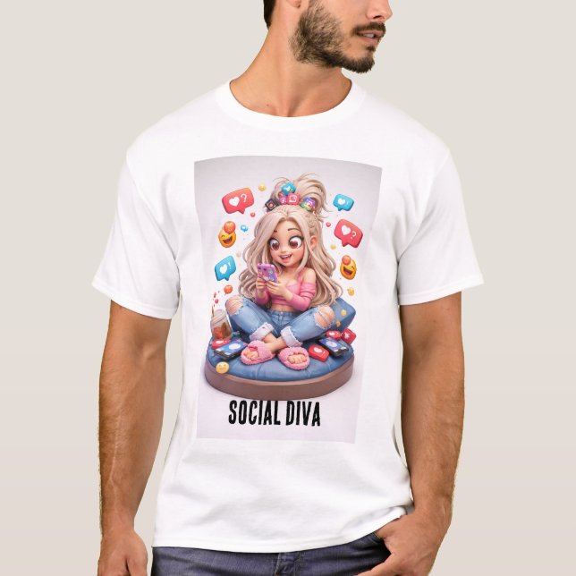 social diva  T-Shirt (Front)