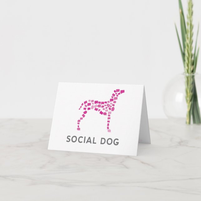 Social Dog Media Blank Notecard (Front)