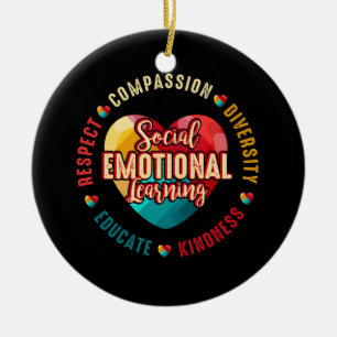 Social Emotional Learning Heart Counselor Teacher  Ceramic Tree Decoration