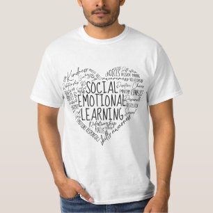 Social Emotional Learning Heart Counselor Teacher  T-Shirt