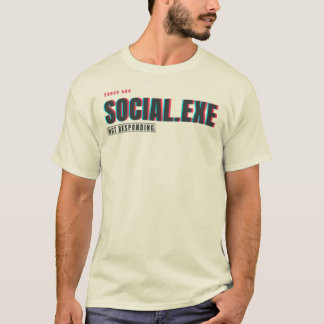 Social.exe Not Responding | Glitch Tech Humour Des T-Shirt
