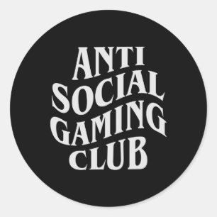 Social Gaming Club Funny Video Game Player  Classic Round Sticker