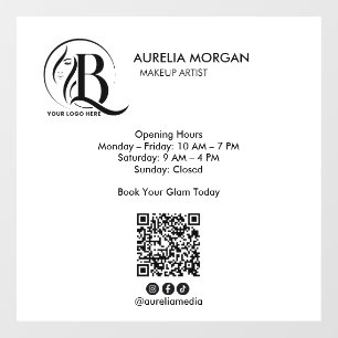 Social Icon Qr Code Makeup Artist Opening Hours