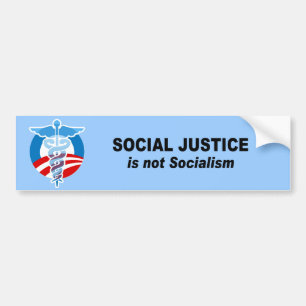 Social Justice is not socialism Bumper Sticker