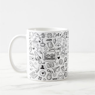 Social Life Doodle Art Coffee Mug