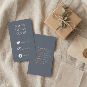 Social Links customer order appreciation Enclosure Card