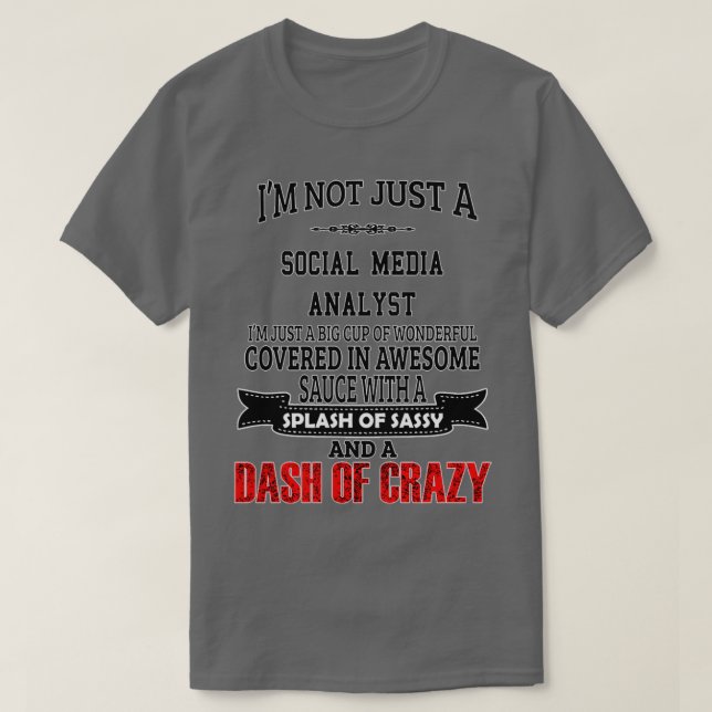 Social Media Analyst Birthday Christmas GiftPresen T-Shirt (Design Front)