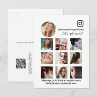 Social Media Beauty Salon Promotional with QR code