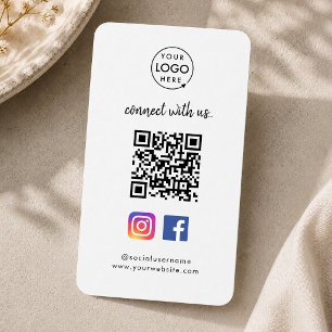 Social Media Business Card   Instagram Facebook QR