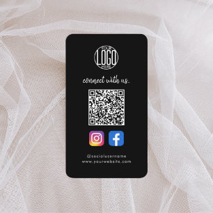 Social Media Business Card   QR Code Instagram Fac