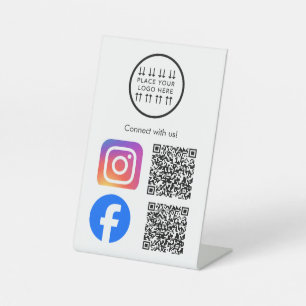 Social Media Business Promo Pedestal Sign