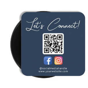 Social Media Connect With Us Custom Professional Square Business Card