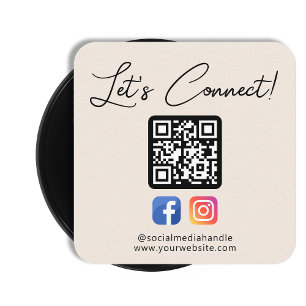 Social Media Connect With Us Custom Professional Square Business Card