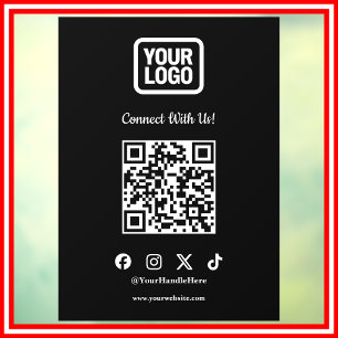 Social Media Connect With Us Instagram TikTok X QR