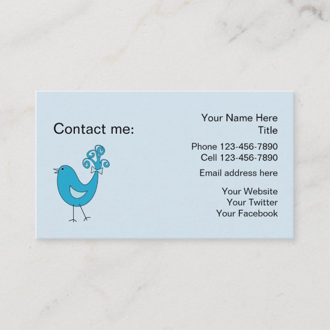 Social Media Contact Cards (Front)