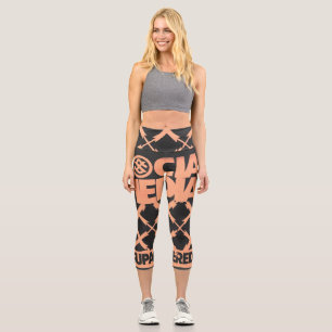 Social Media Cyber Grunge Y2K Distressed Aesthetic Capri Leggings