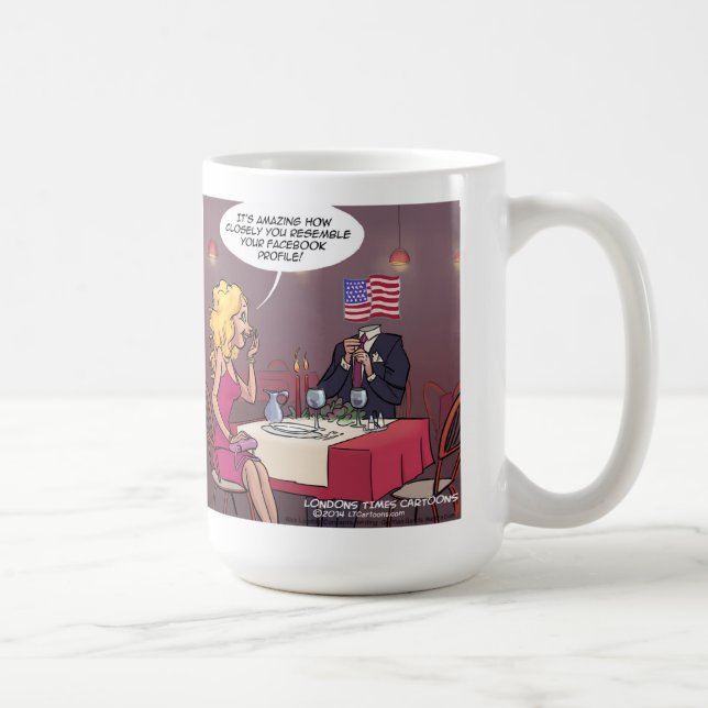 Social Media Dating Funny Coffee Mug (Right)