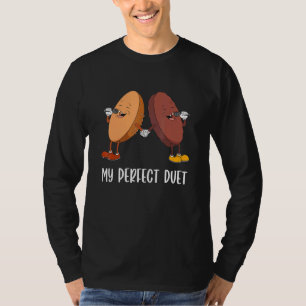 Social Media Duet Design For A Burger Bun T-Shirt