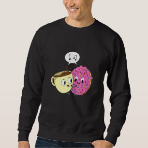 Social Media Duet Design For A Doughnut And Coffee Sweatshirt