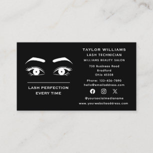 Social Media Eyelash Extensions Lashes Lash Eyes Business Card