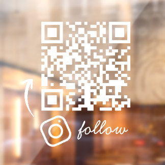 Social Media Follow QR Code Business Door