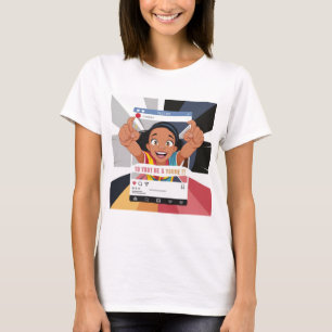 Social Media Frame Fun Kids Birthday Party T-Shirt